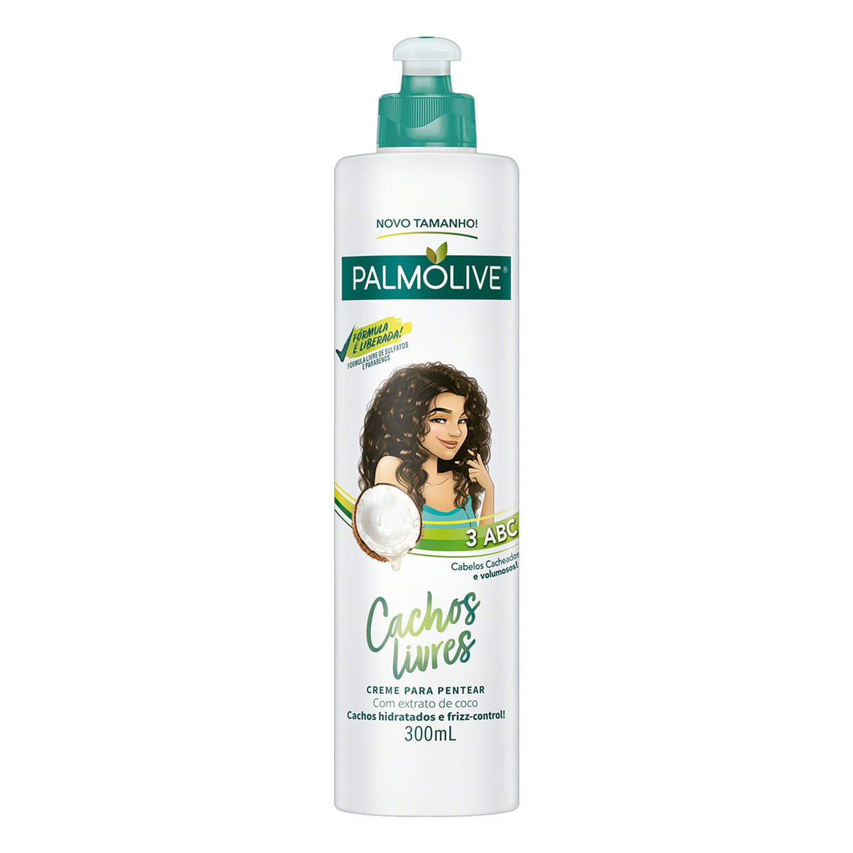 Creme para Pentear Palmolive Cachos Livres com Extrato de Coco 300 ml