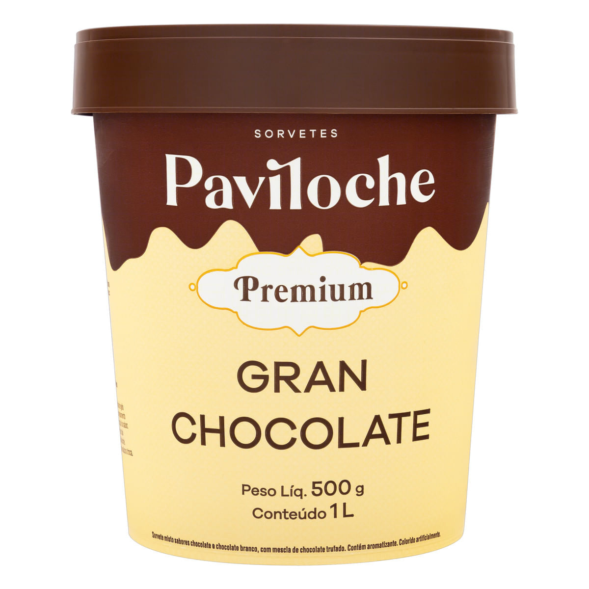 Sorvete Gran Chocolate Paviloche Premium Pote 1 L