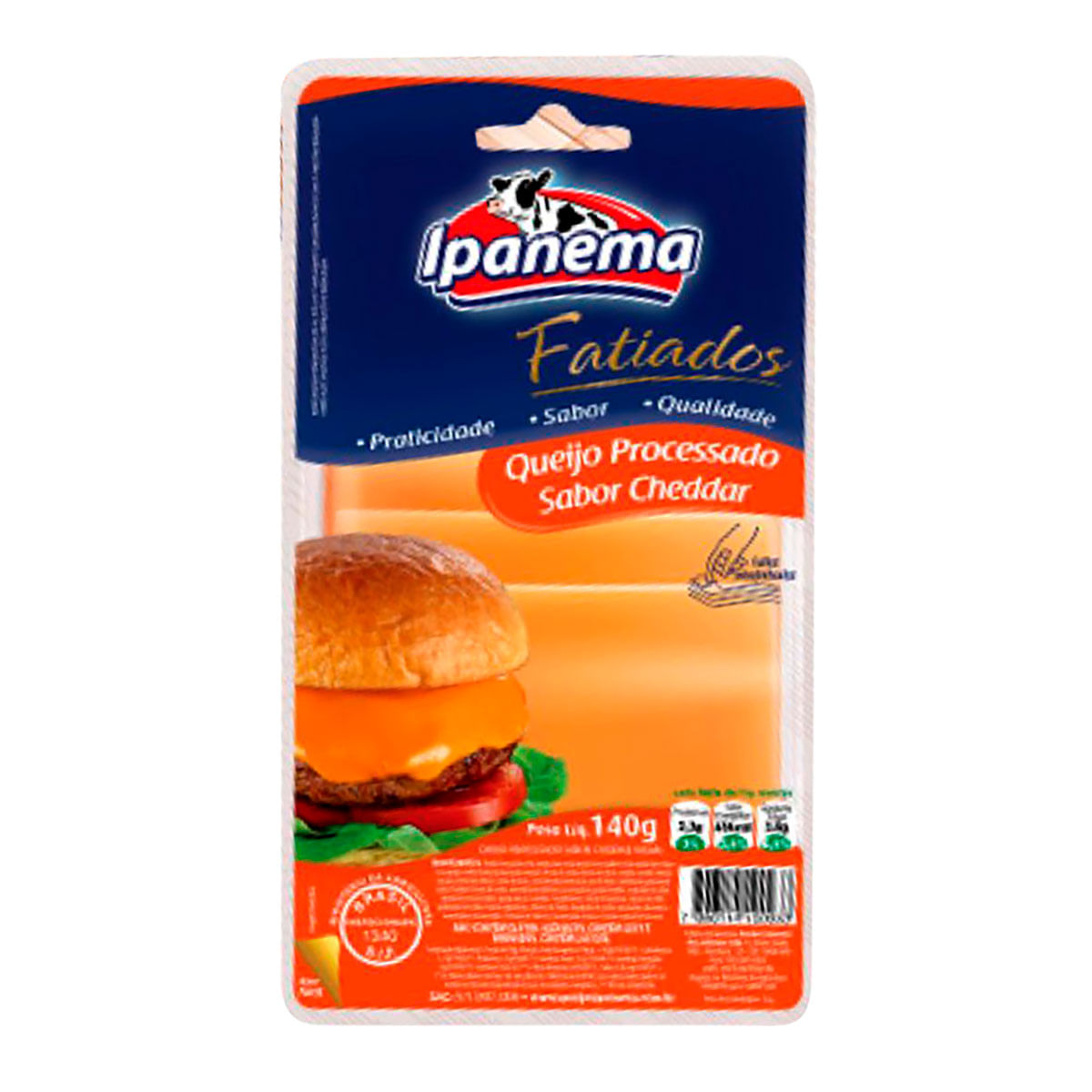 Queijo Cheddar Fatiado Ipanema 140g