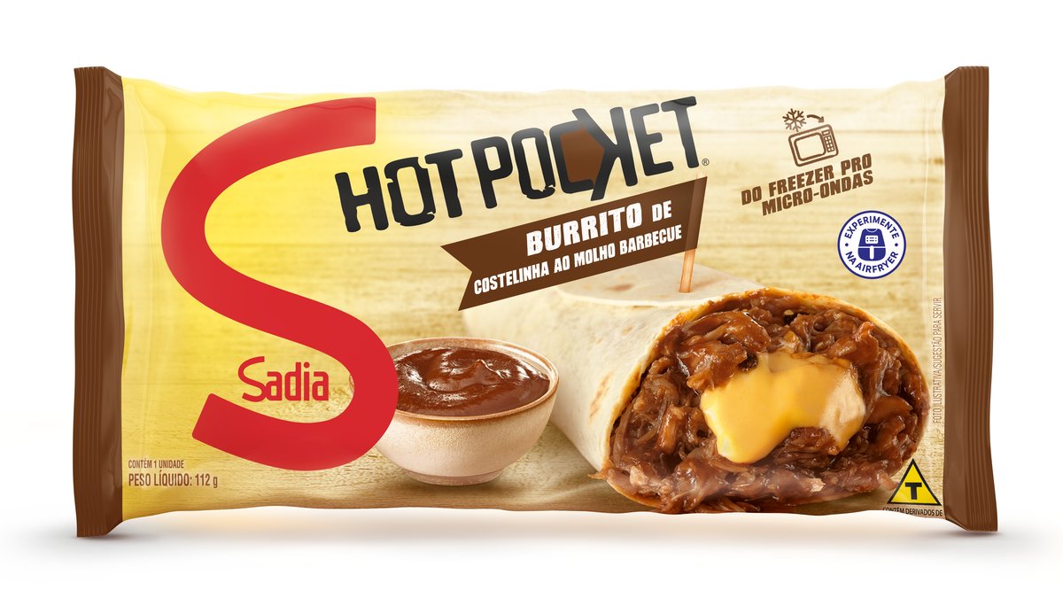 Burrito Costelinha ao Molho Barbecue Sadia Hot Pocket Pacote 112 g