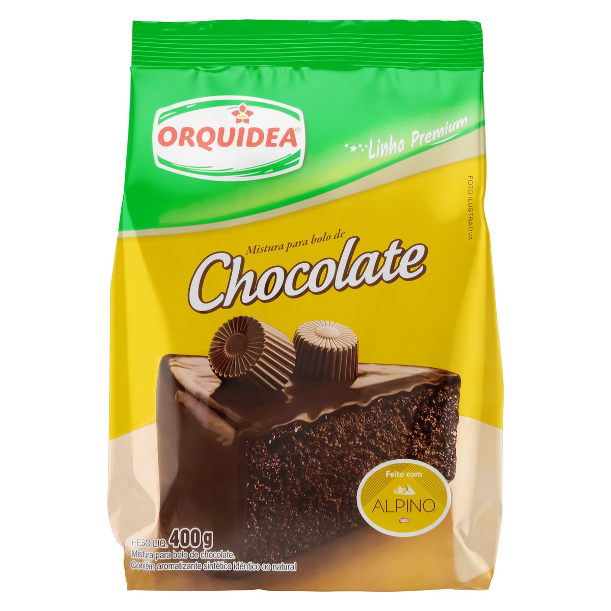 Mistura para Bolo Chocolate Orquídea Premium 400 g