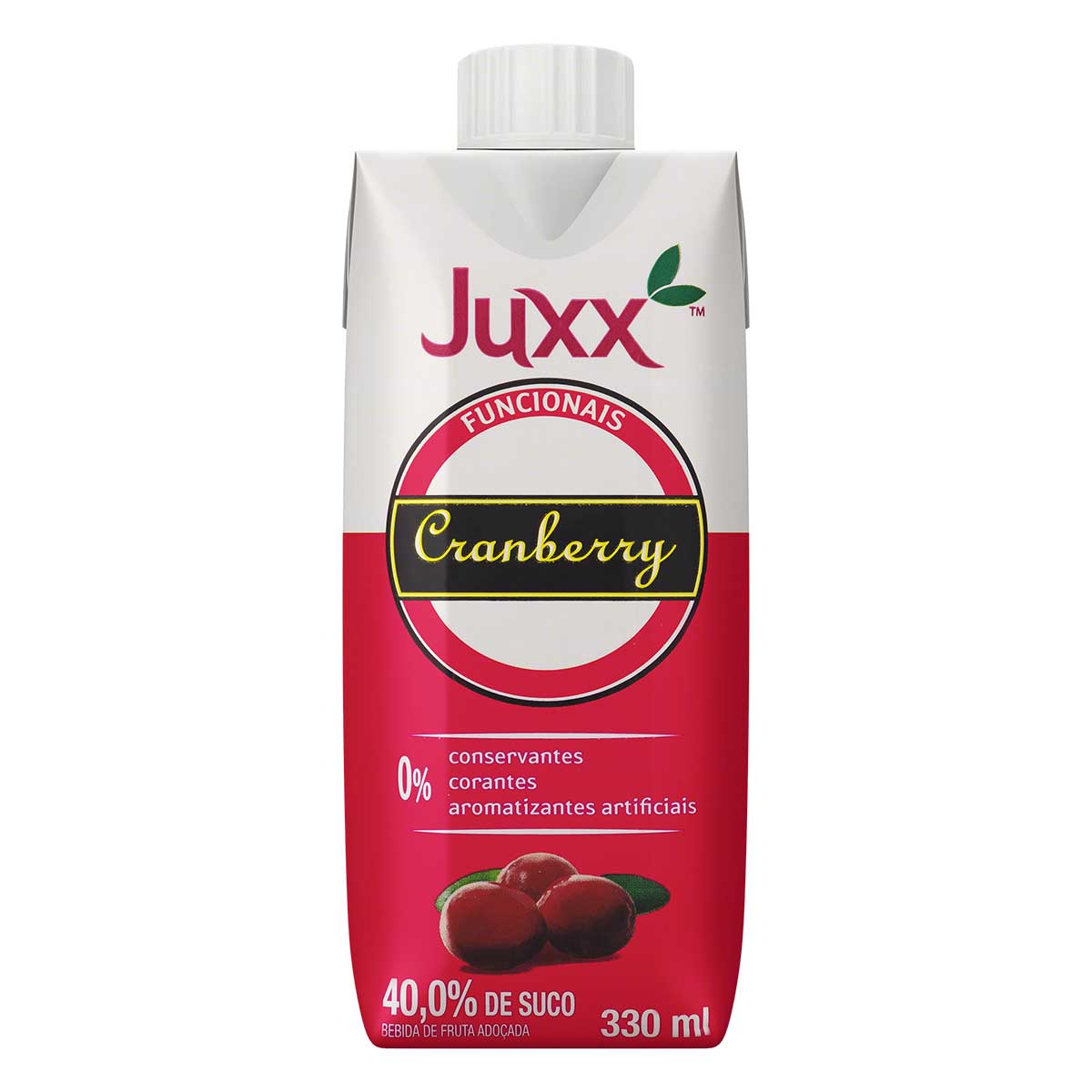 Bebida Adoçada Cranberry Juxx Funcionais Caixa 330 ml