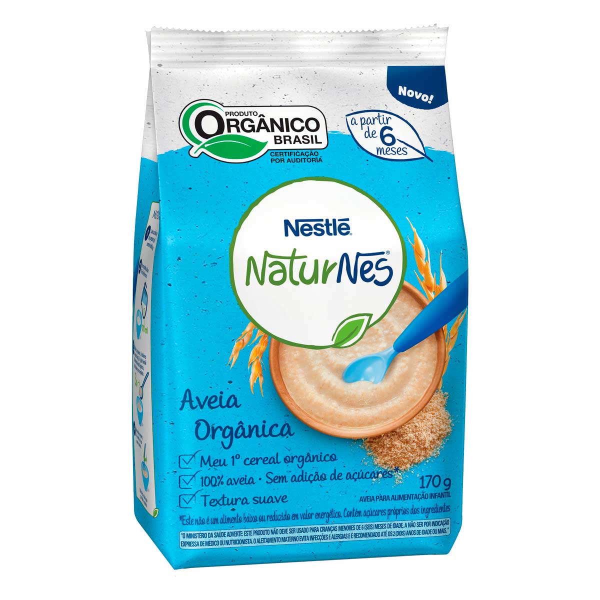 Aveia Orgânica Naturnes Pacote 170 g