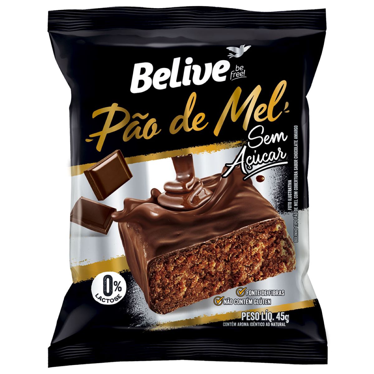 Pão de Mel Zero Açúcar Belive 45 g