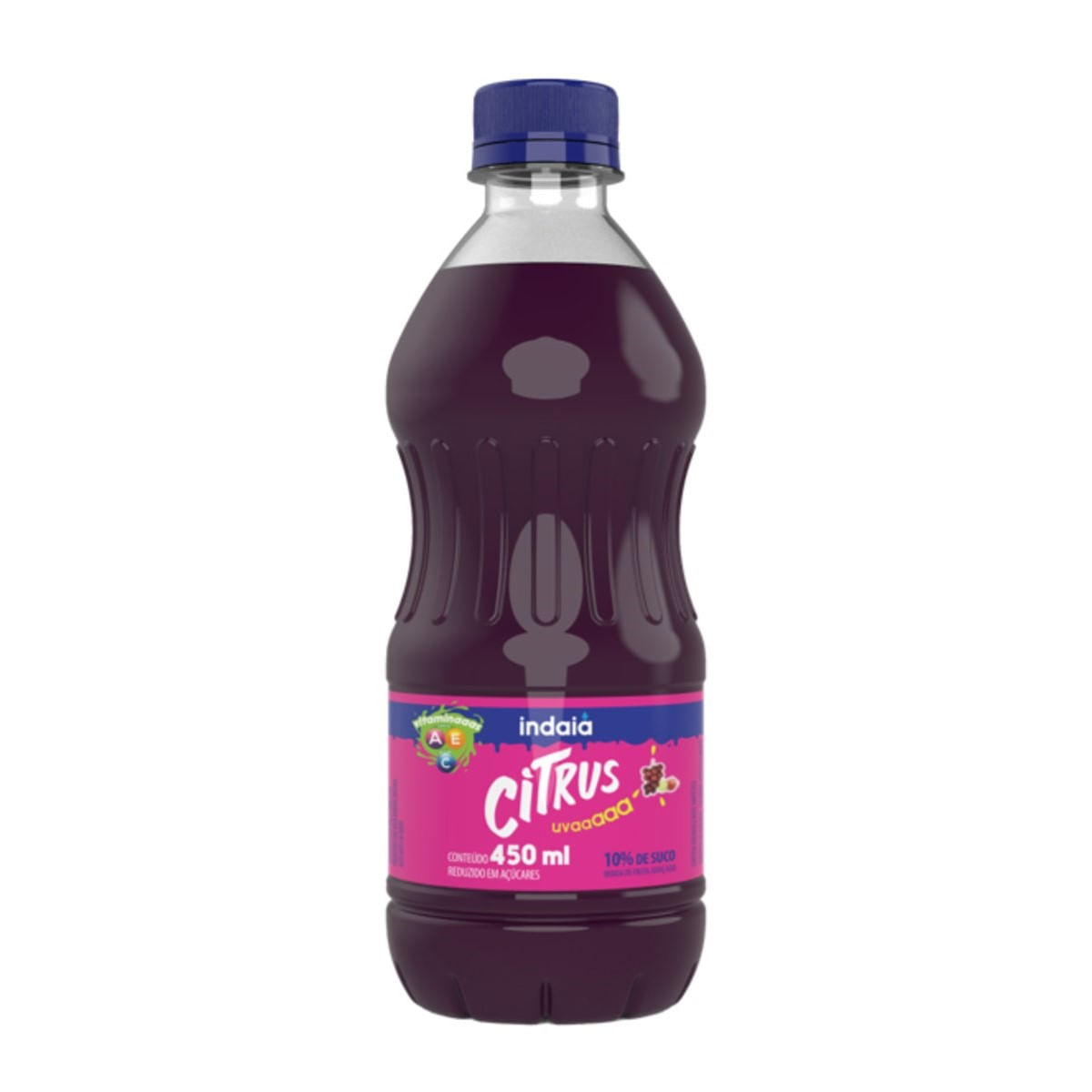 Bebida Adoçada Uva Indaiá Citrus Garrafa 450 ml