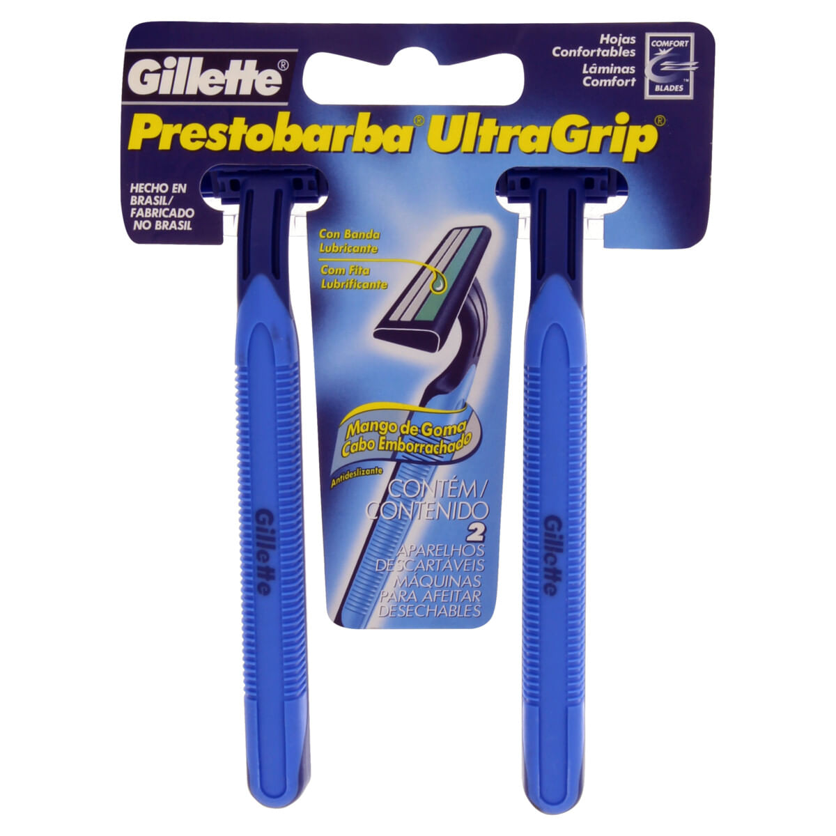 Aparelho Descartável para Barbear Gillette Prestobarba Ultragrip 2 Unidades