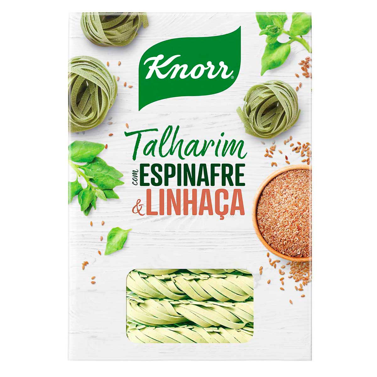 Macarrão Talharim com Espinafre e Linhaça Knorr Caixa 300 g