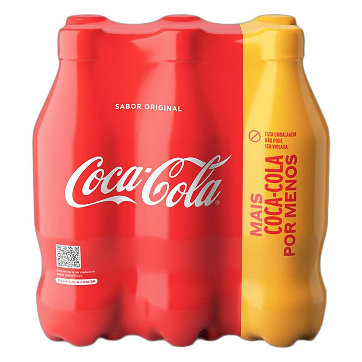 Pack Refrigerante Coca-Cola Original Garrafa 6 Unidades 600 ml Cada Leve Mais Pague Menos