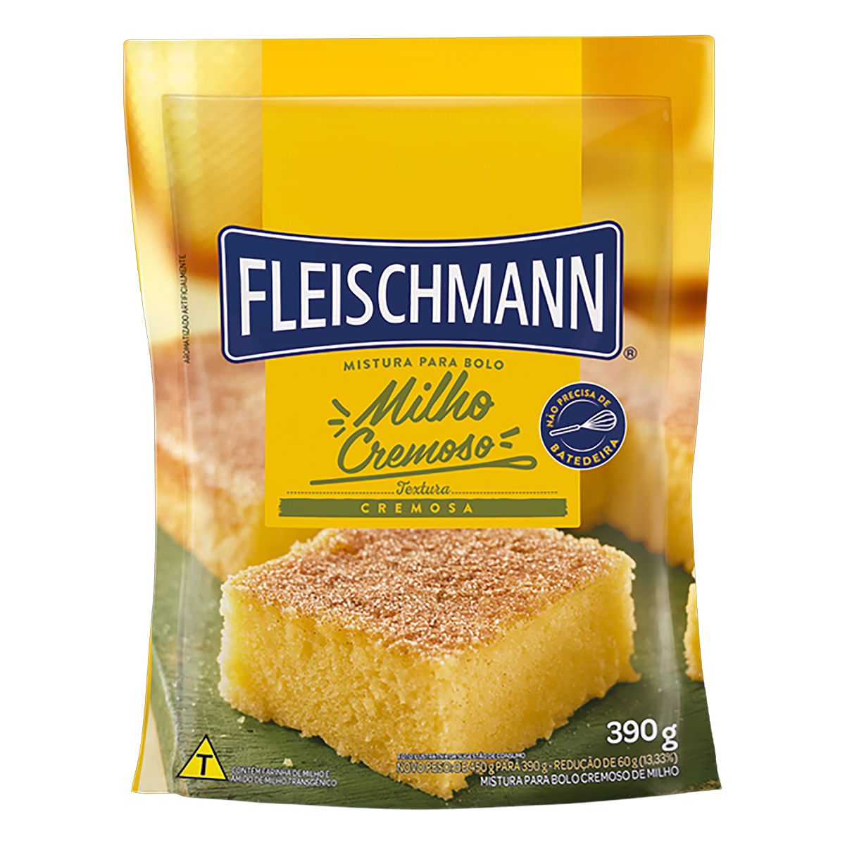 Mistura para Bolo Cremoso Milho Fleischmann Sachê 390 g