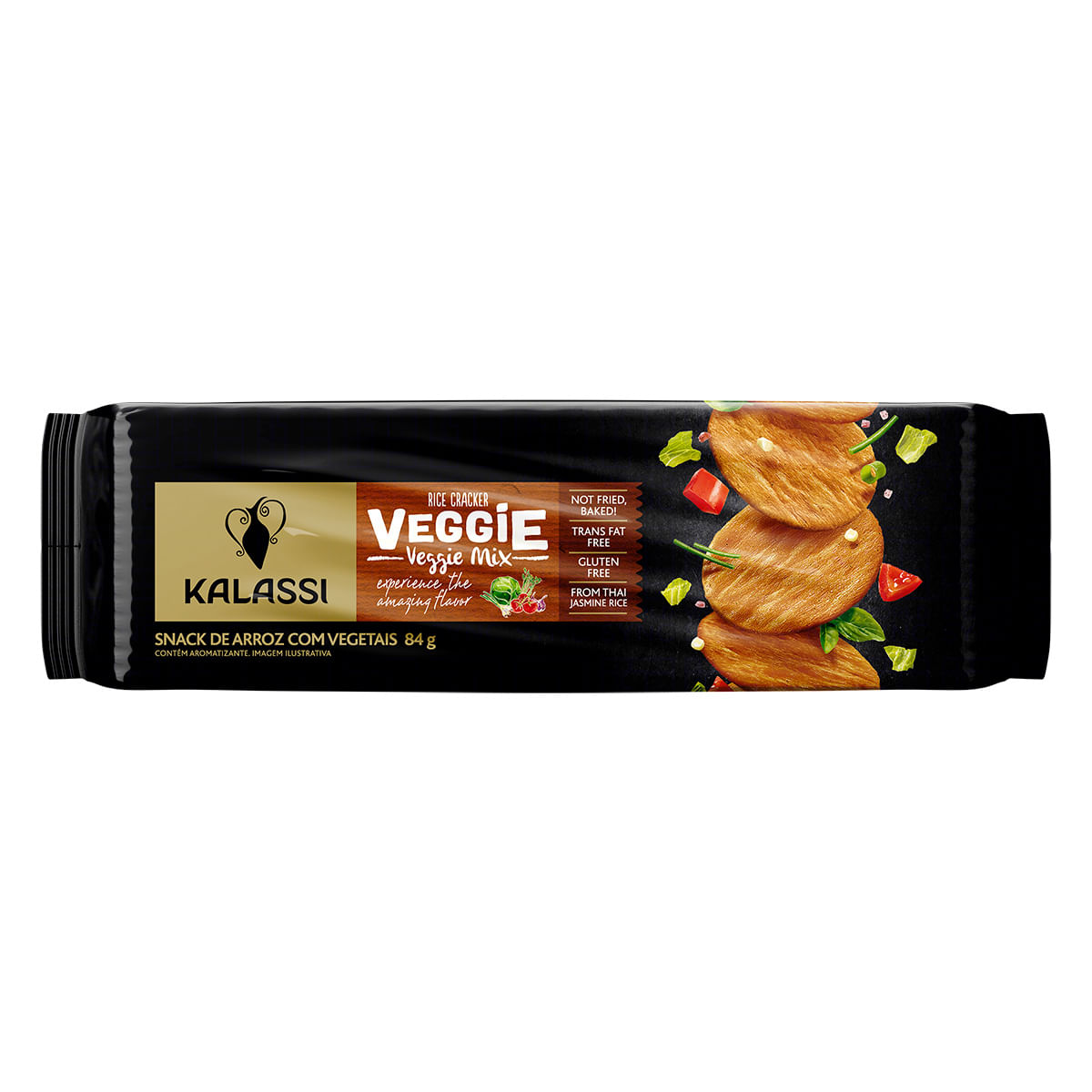 Snack de Arroz Vegetais Kalassi Veggie Pacote 84 g