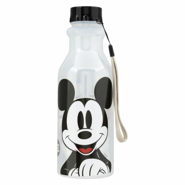 Garrafa de Polipropileno Retro com Tampa de Rosca Mickey Vintage 500Ml Plasútil