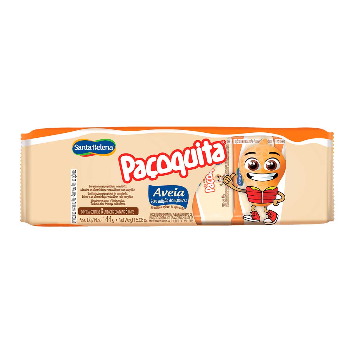 Paçoquita Zero Santa Helena Aveia 144 g