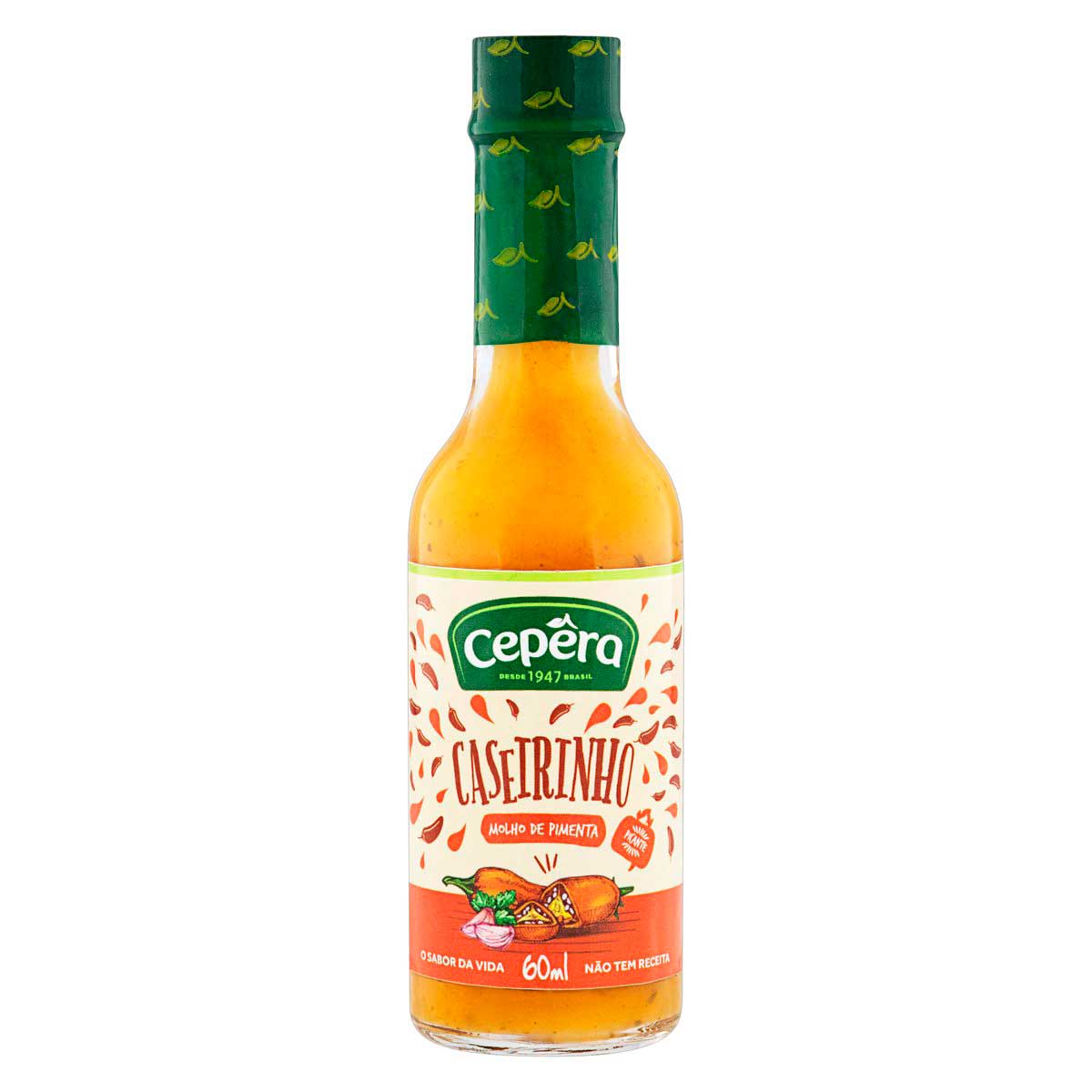 Molho de Pimenta Caseirinho Picante Cepêra Vidro 60 ml