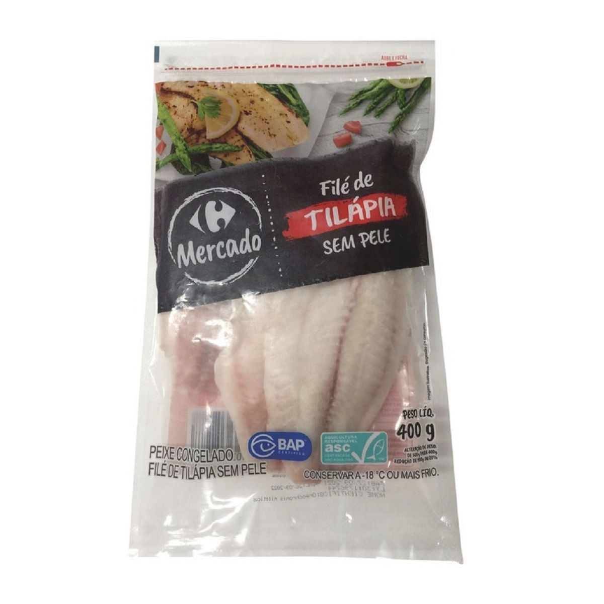 Filé de Tilápia Congelado Carrefour 400 g