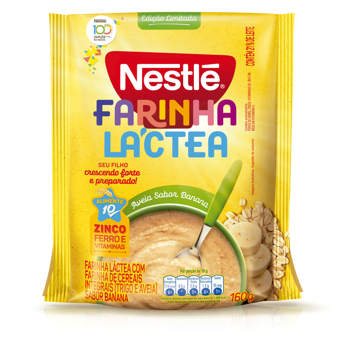 Farinha Láctea Nestlé Aveia e Banana 160 g