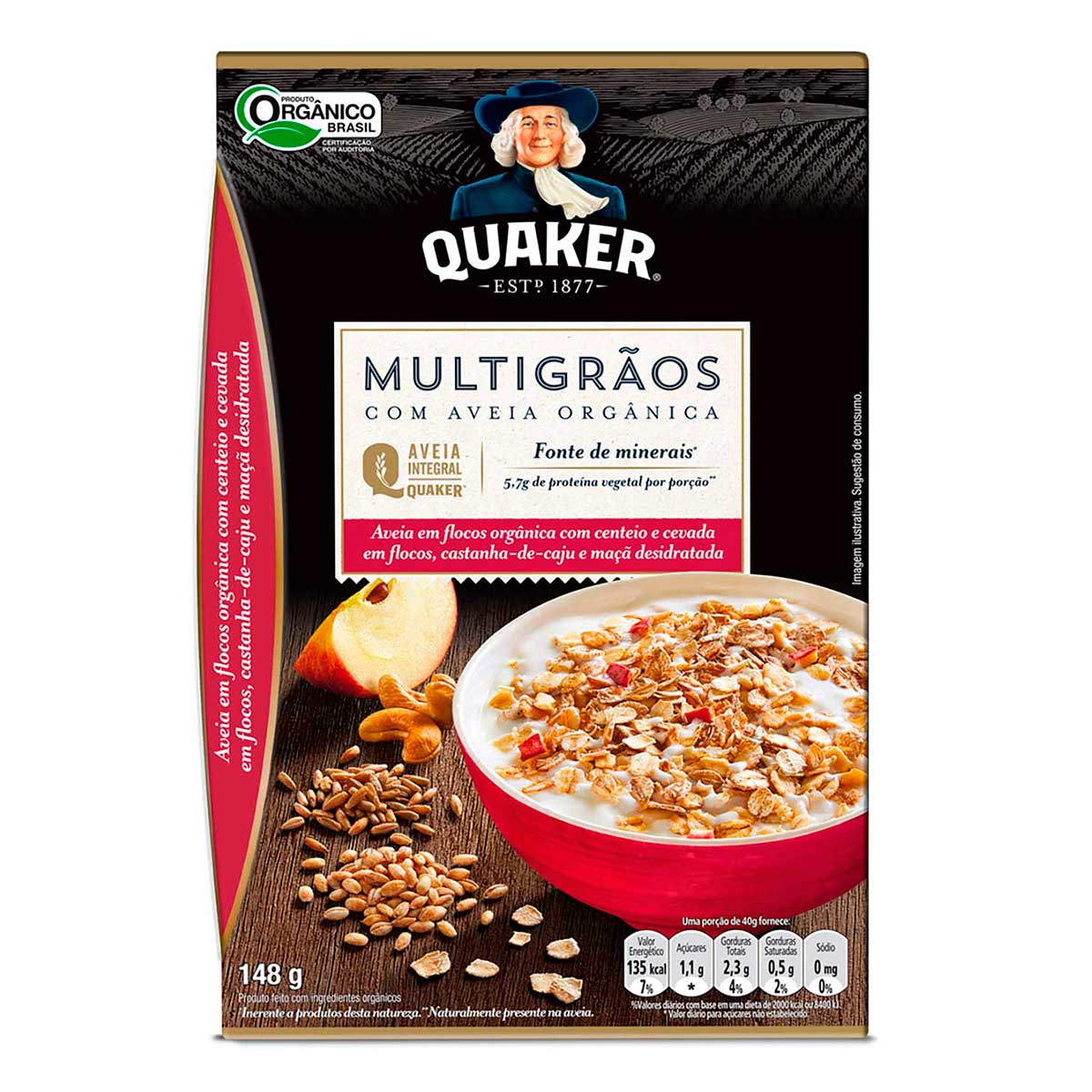 Mix de grãos Quaker Multigrãos Caixa 148 g