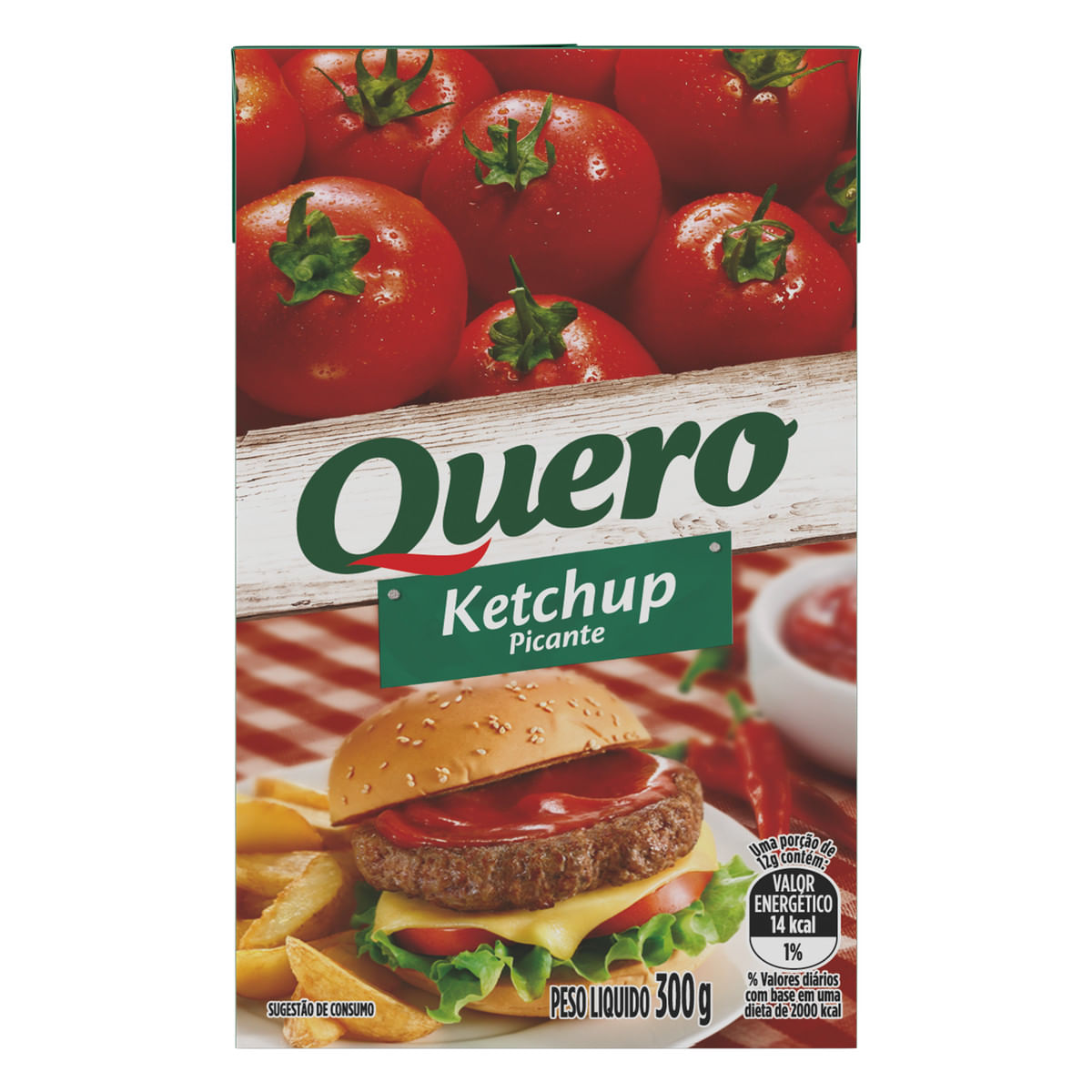 Ketchup Picante Quero Caixa 300 g