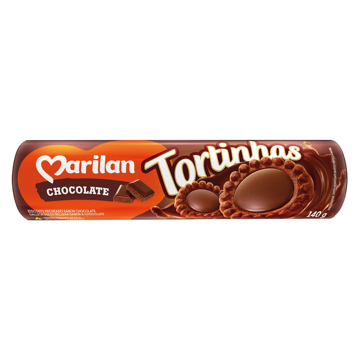 Biscoito Recheio Chocolate Marilan Tortinhas 140 g