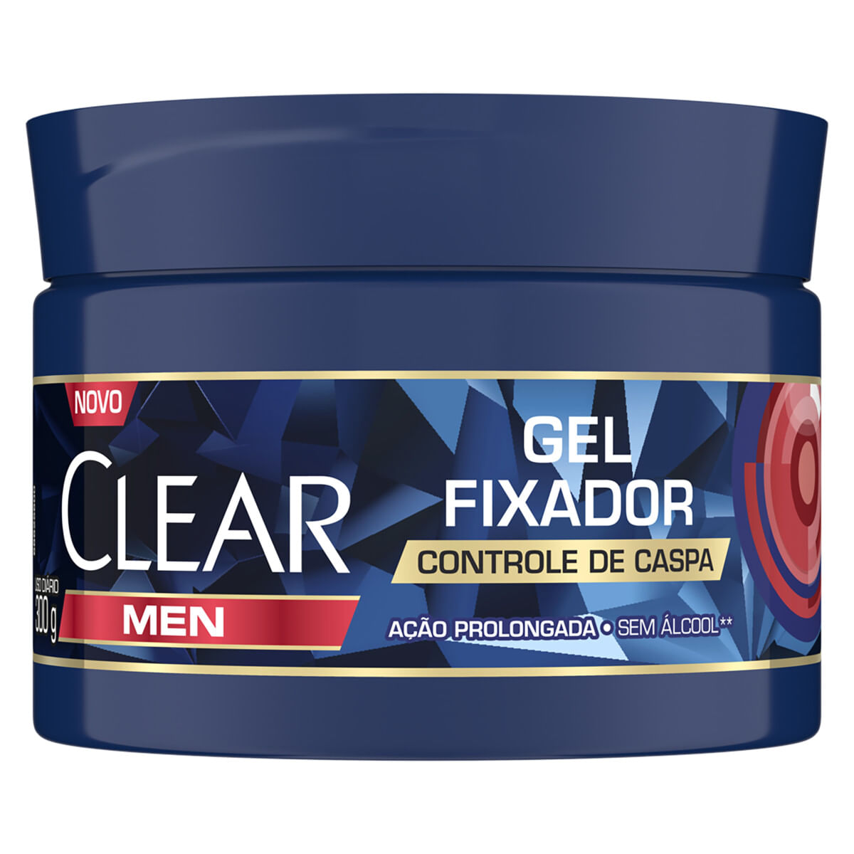 Gel Fixador Clear Men Controle de Caspa com Ação Prolongada 300 g