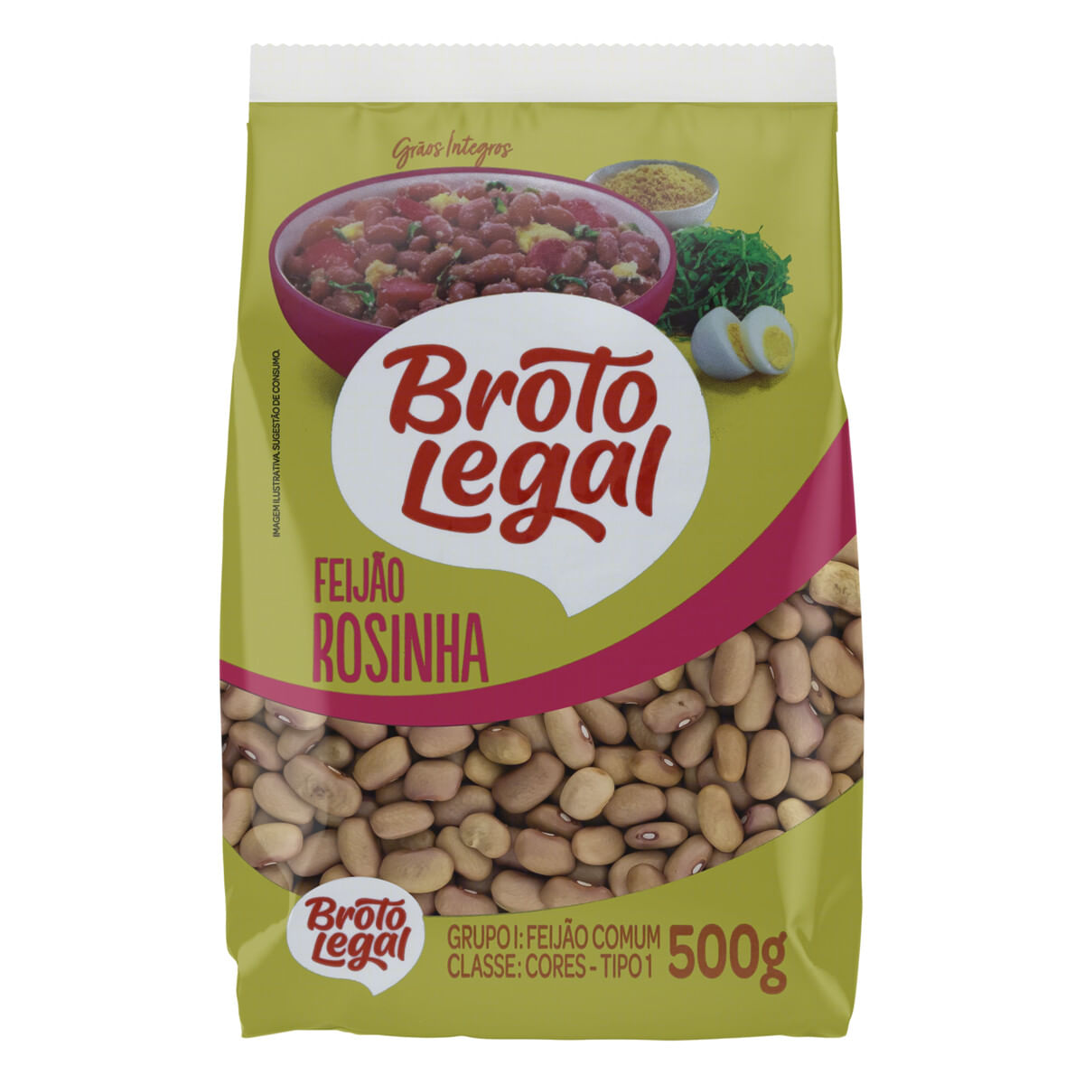 Feijão Rosinha Tipo 1 Broto Legal 500 g