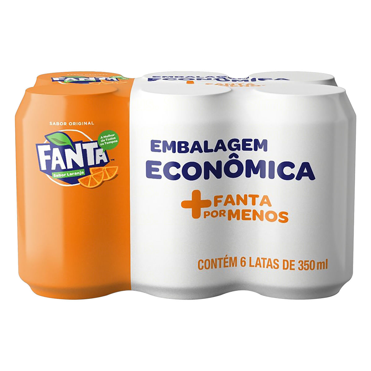 Pack Refrigerante Laranja Fanta Lata 6 Unidades 350 ml Cada Embalagem Econômica