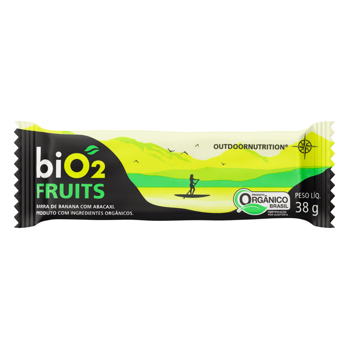 Barra de Frutas Banana com Abacaxi Orgânica biO2 Outdoor Nutrition Pacote 38 g