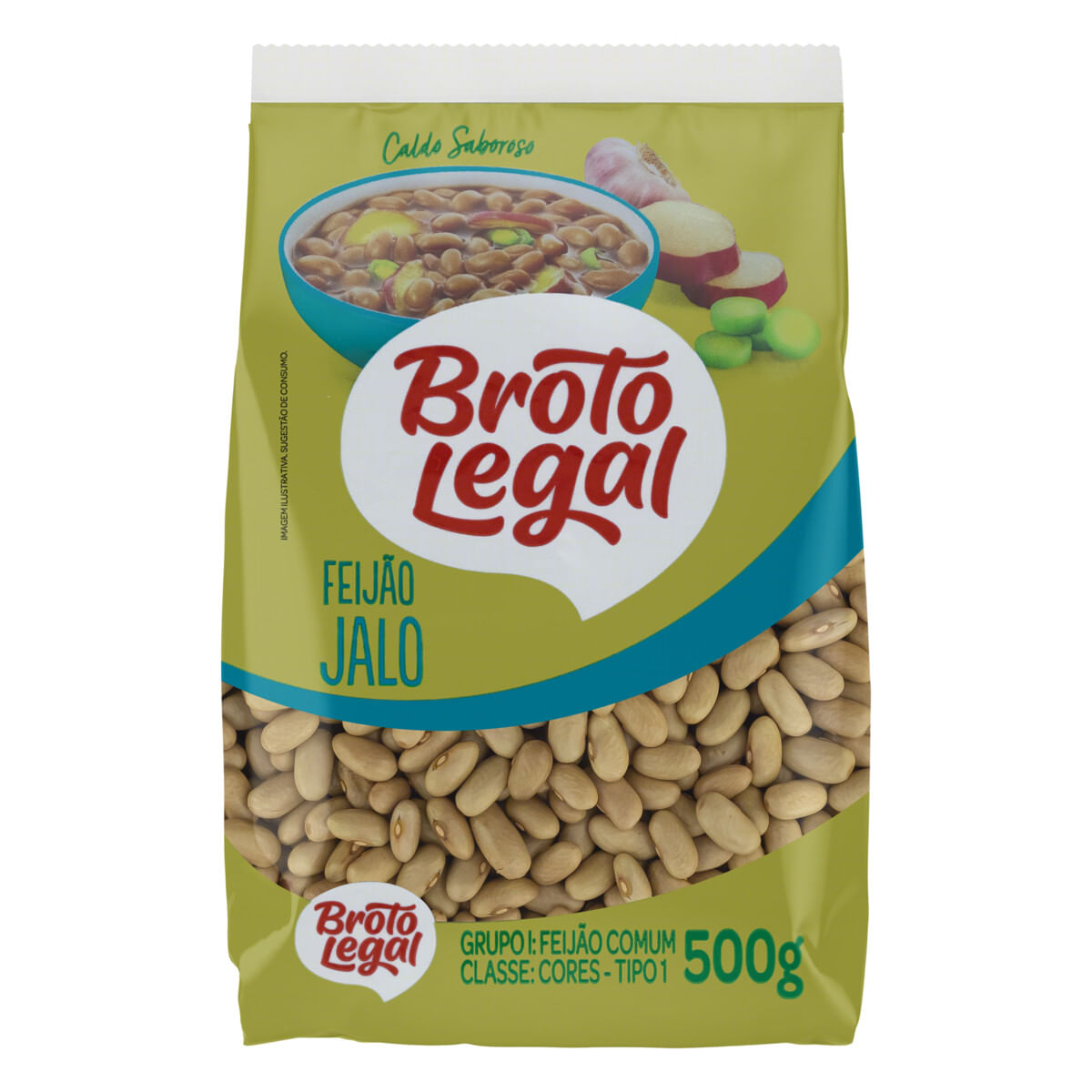 Feijão Jalo Tipo 1 Broto Legal 500 g