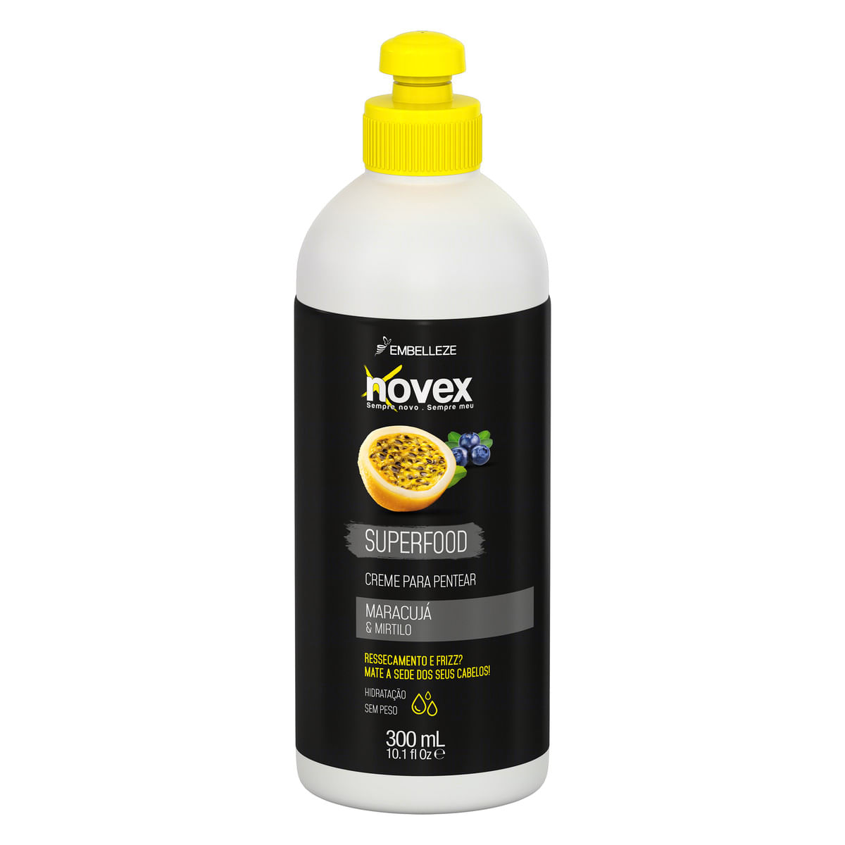 Creme para Pentear Maracujá &amp; Mirtilo Novex Superfood 300 ml