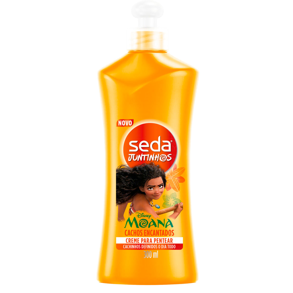 Creme para Pentear Infantil Moana Seda Juntinhos Cachos Encantados Frasco 300 ml