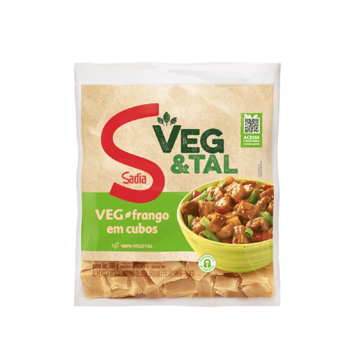 Frango Vegetal em Cubos Congelado Sadia Veg e Tal 300 g