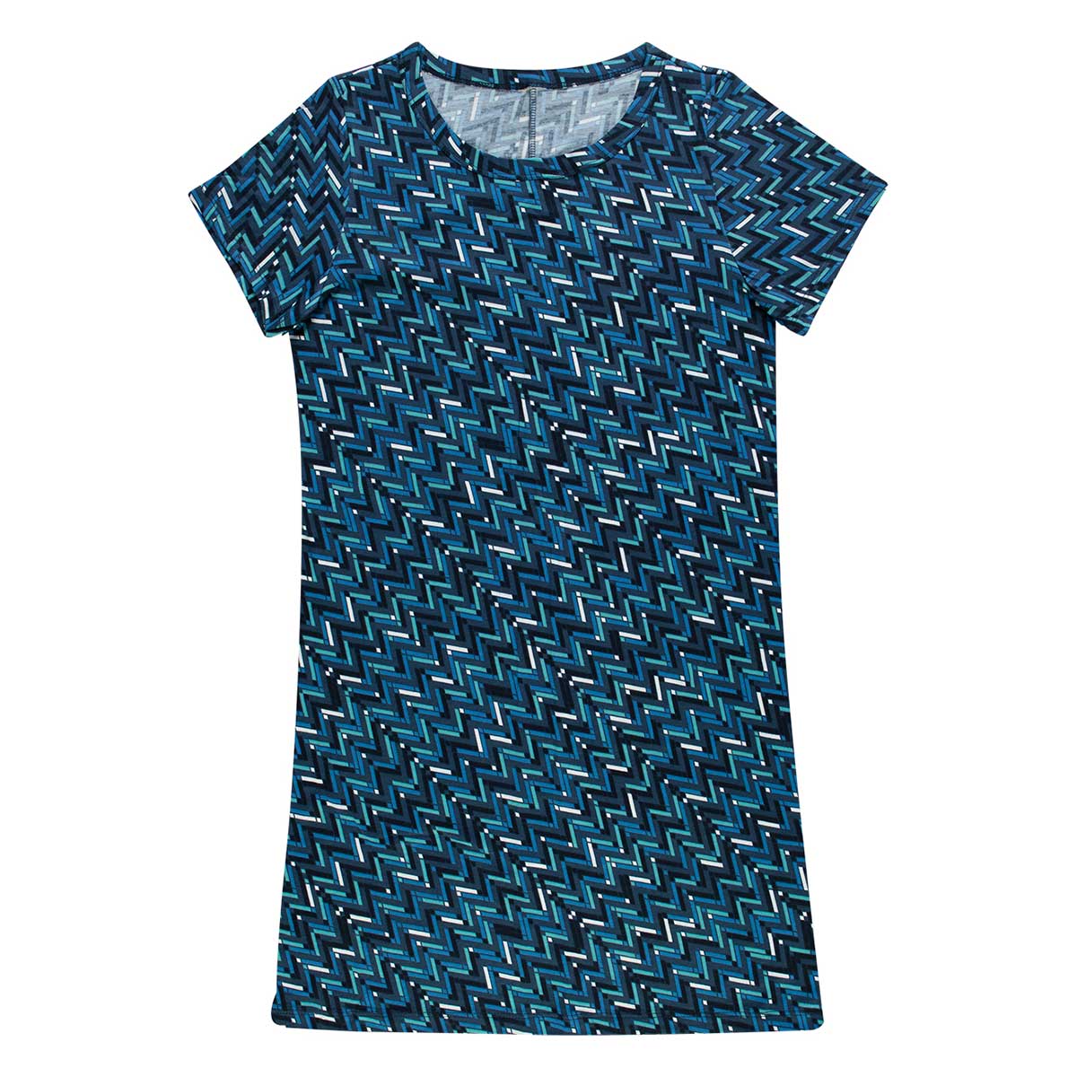 Vestido T-Shirt Full Print Folha By Hering Azul P