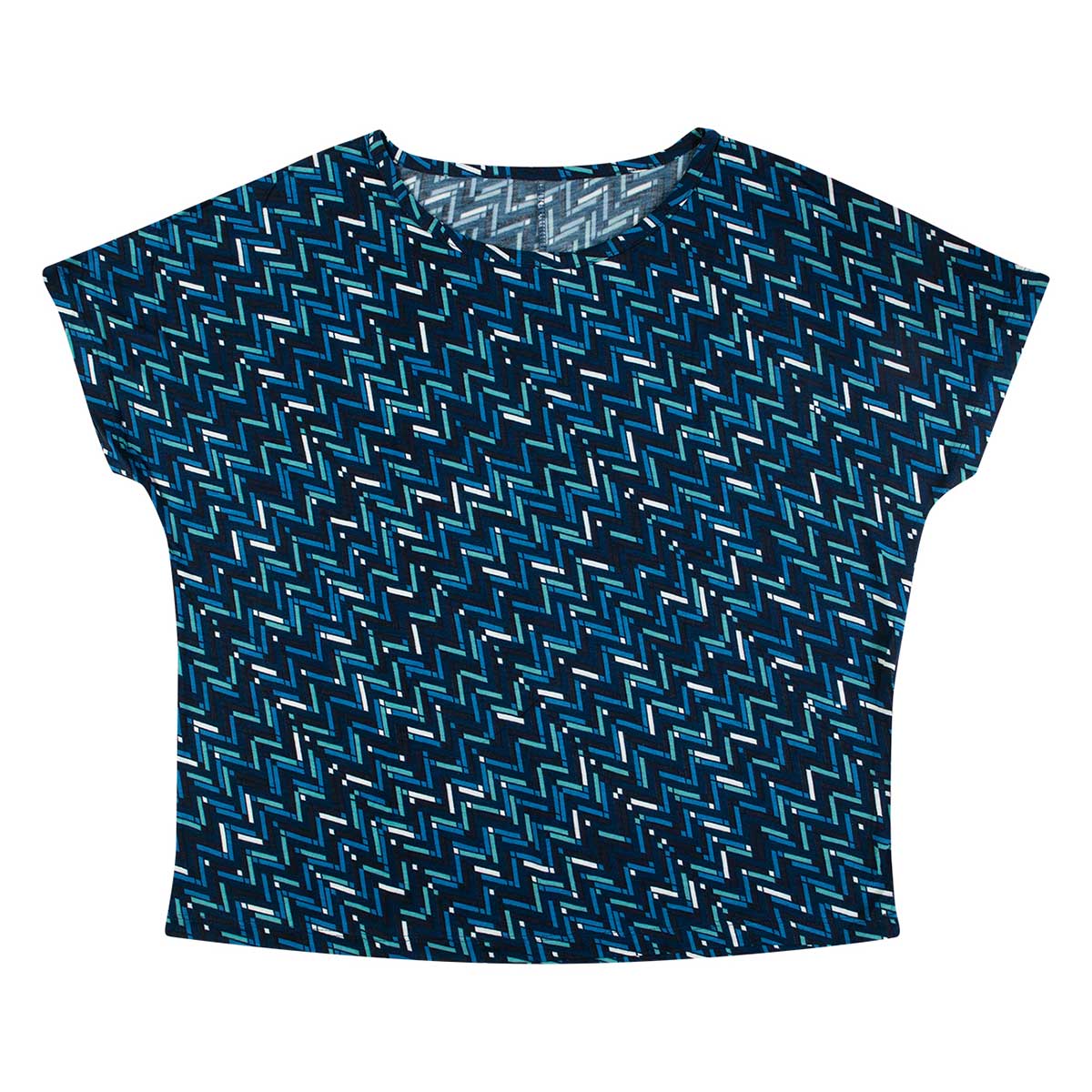 Blusa Feminina Full Print Em Viscose Folha By Hering  Azul P