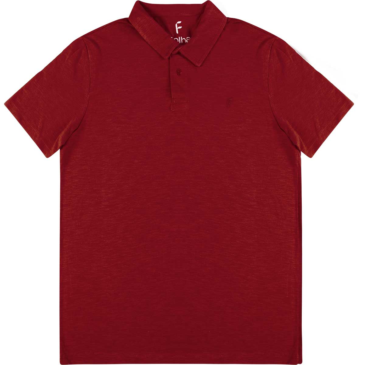 Camiseta Polo Masculina Em Flamê Folha By Hering Vermelho Escuro M