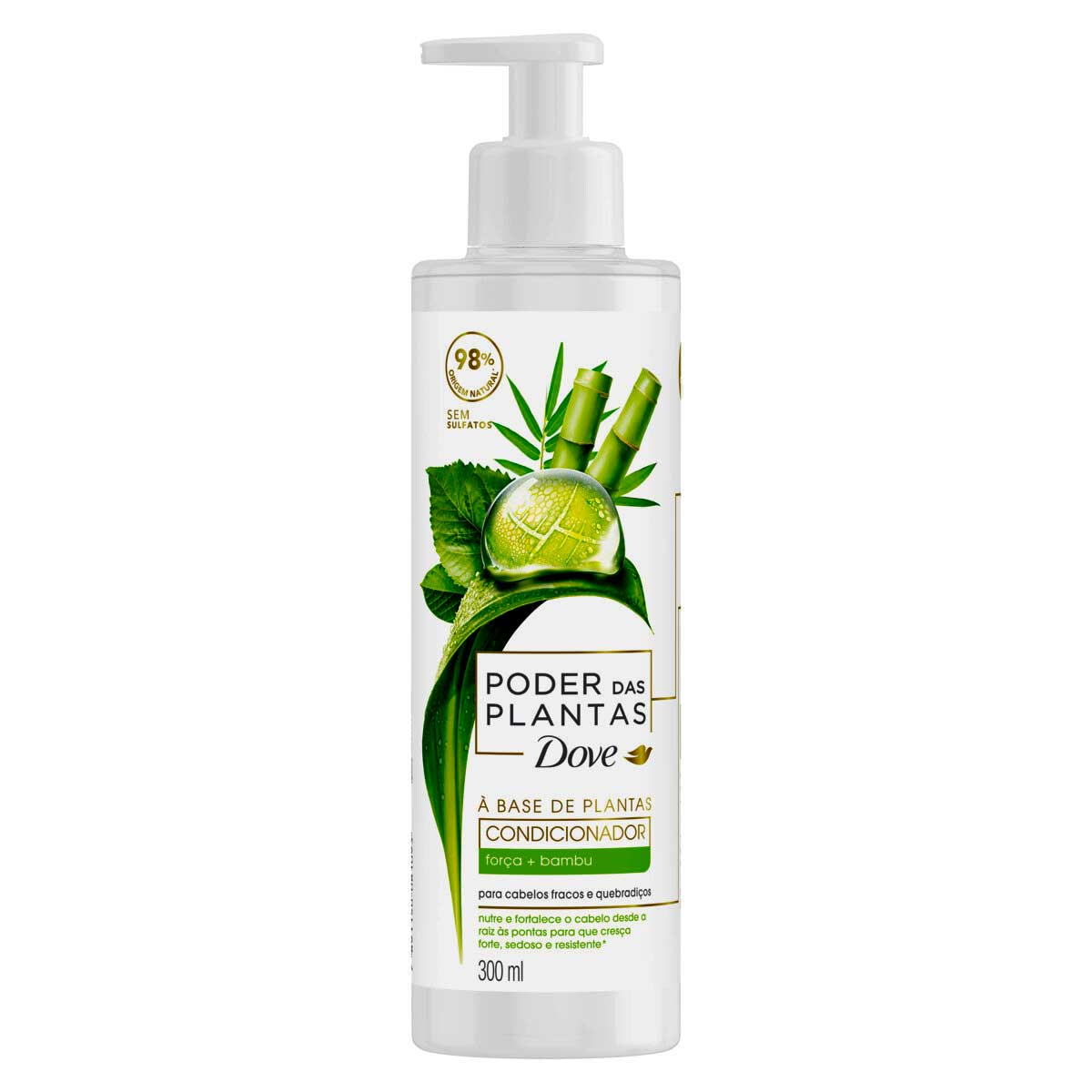 Condicionador Dove Poder das Plantas Força + Bambu Frasco 300 ml