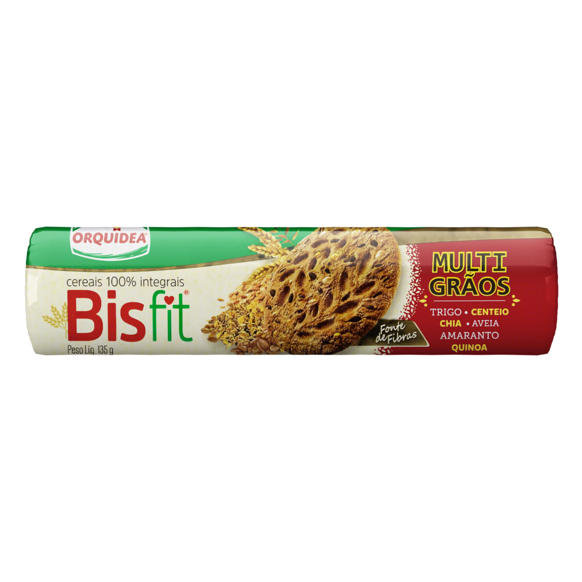 Biscoito Integral Multigrãos Orquídea Bisfit 135 g