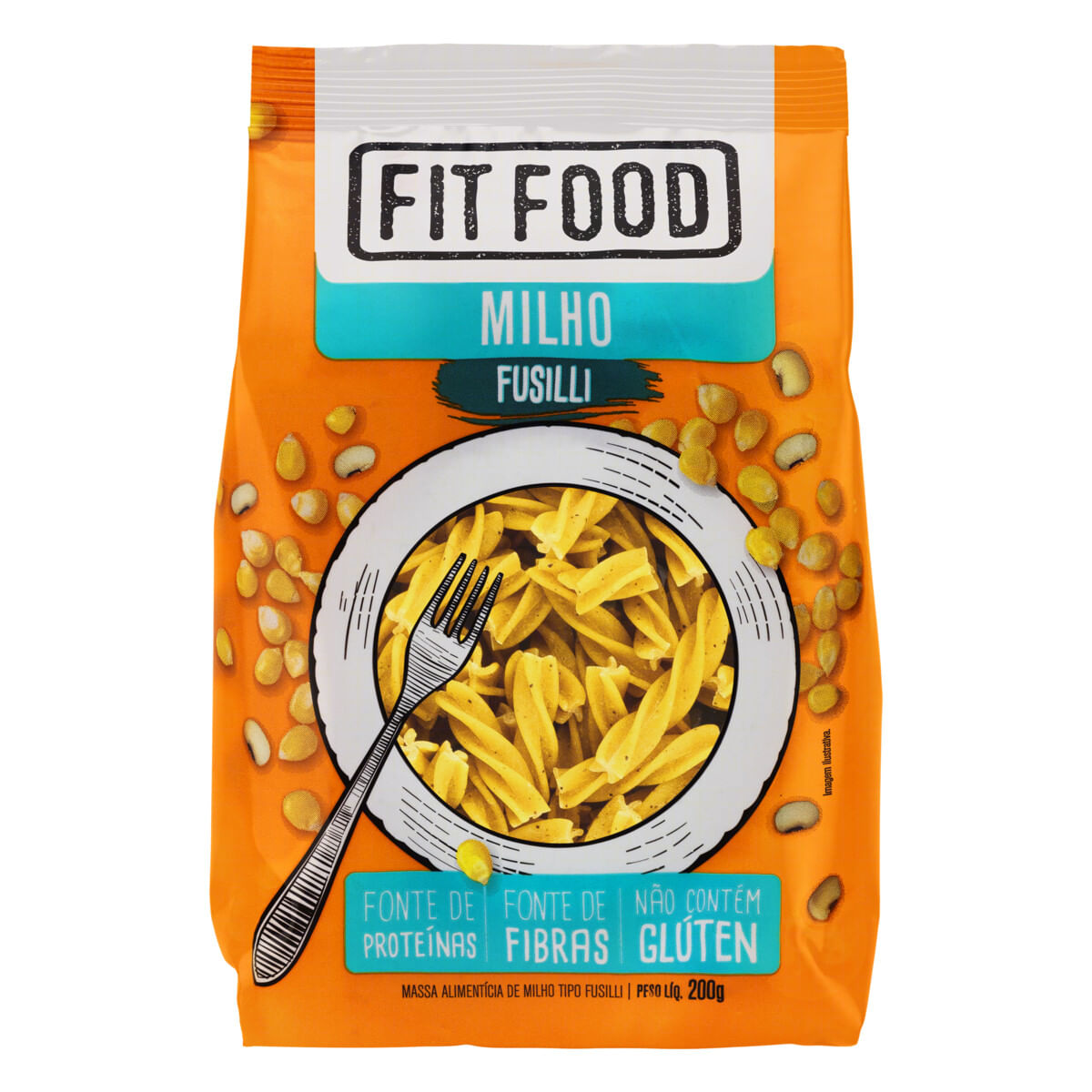 Macarrão de Milho Fusilli Fit Food Pacote 200 g