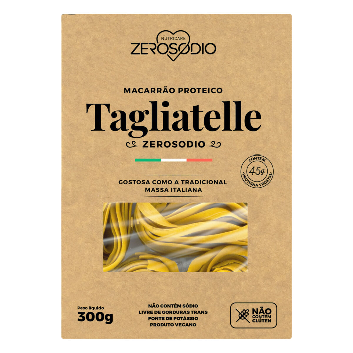 Macarrão Proteico Tagliatelle sem Glúten Zero Sódio Caixa 300 g