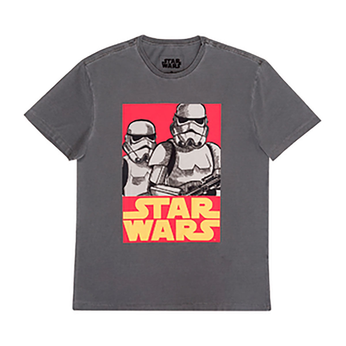 Camiseta Masculina Tradicional Star Wars Chumbo M Algodão Lapin