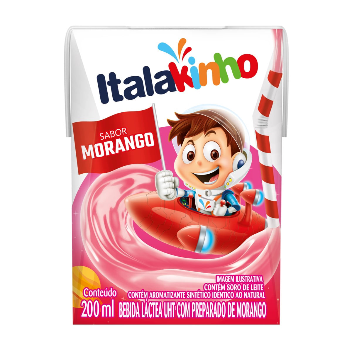 Bebida Láctea UHT Morango Italac Italakinho 200 ml