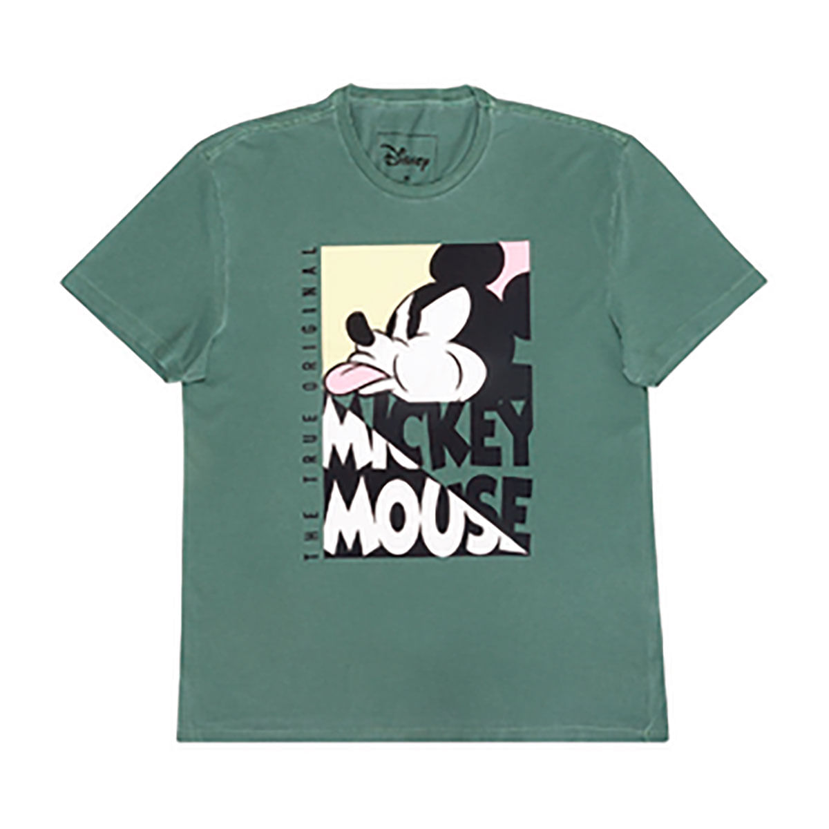 Camiseta Masculina Tradicional Mickey Militar M Algodão Lapin