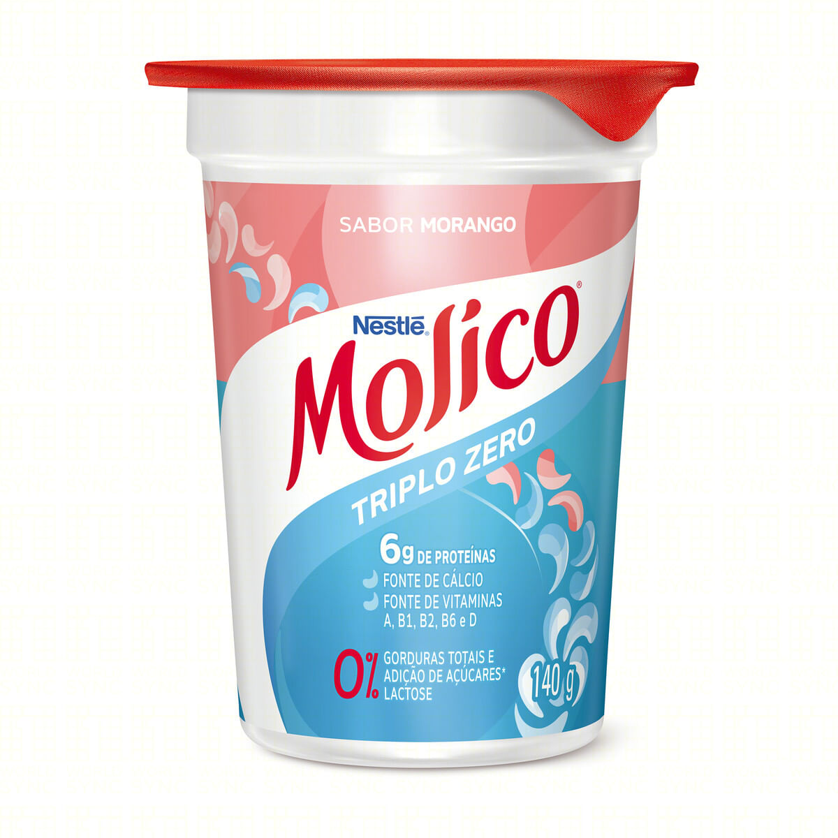 Iogurte Molico 6g Proteína Morango Triplo Zero Lactose sem Adição de Açúcar Copo 140 g