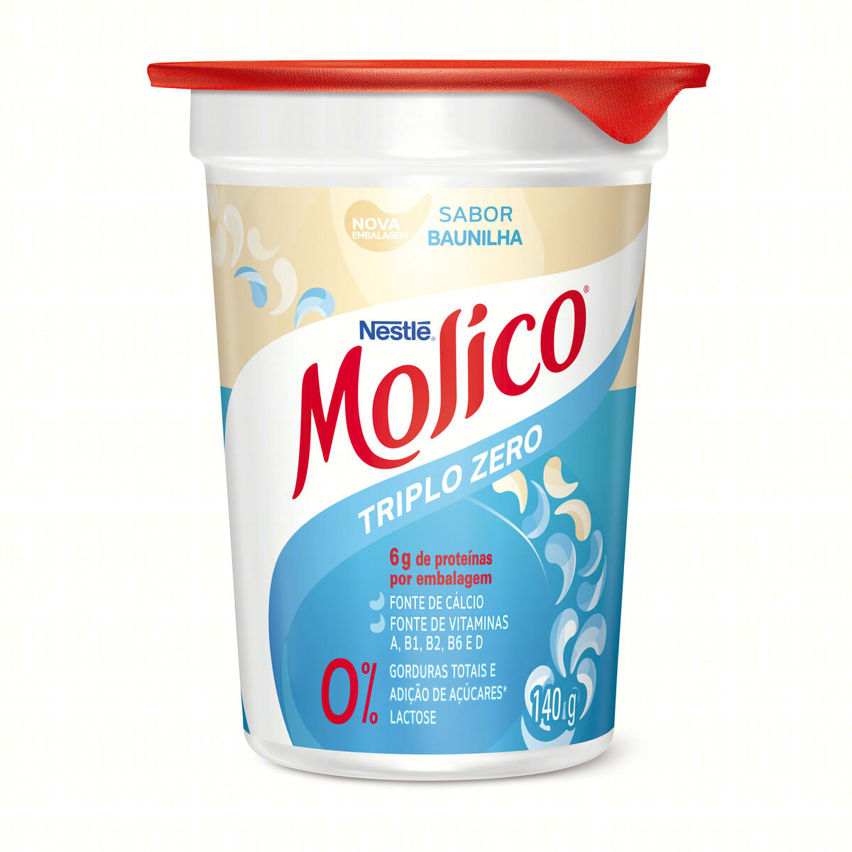 Iogurte Molico 6g Proteína Baunilha Triplo Zero Lactose sem Adição de Açúcar Copo 140 g