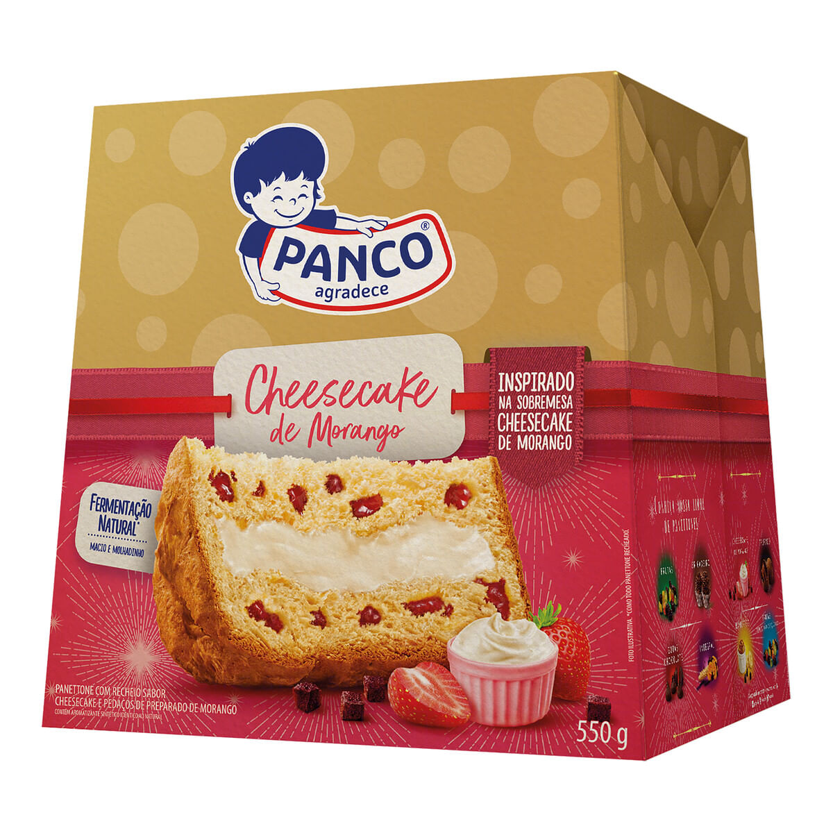 Panettone Panco Cheesecake Morango 550 g