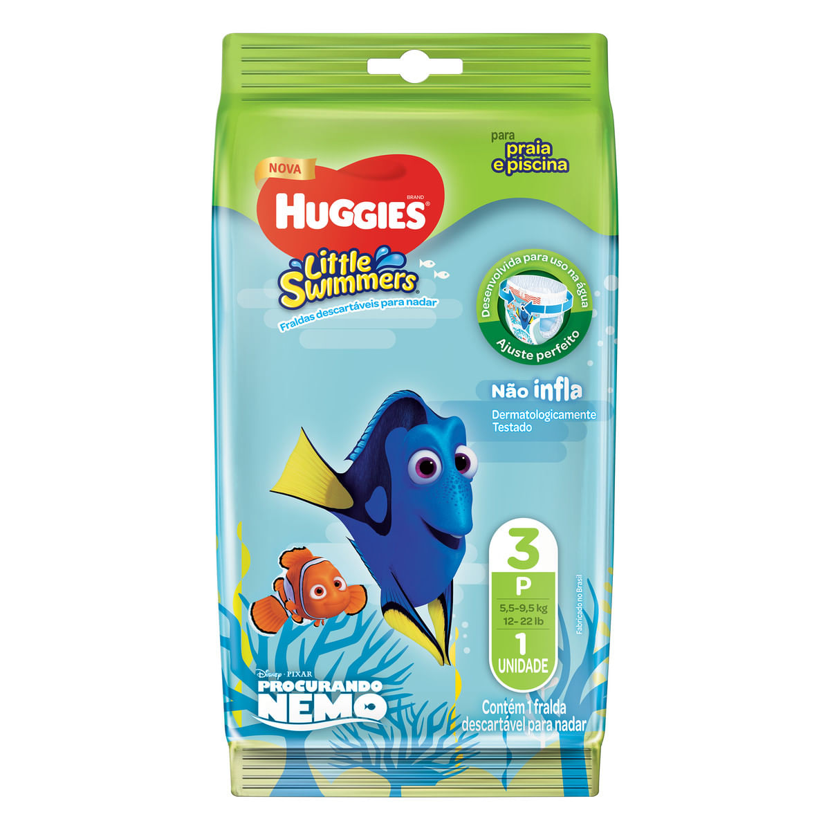 Fralda Descartável Infantil Praia &amp; Piscina Huggies P Little Swimmers