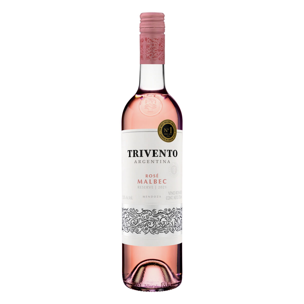 Vinho Argentino Rosé Seco Reserve Trivento Malbec Mendoza Garrafa 750 ml