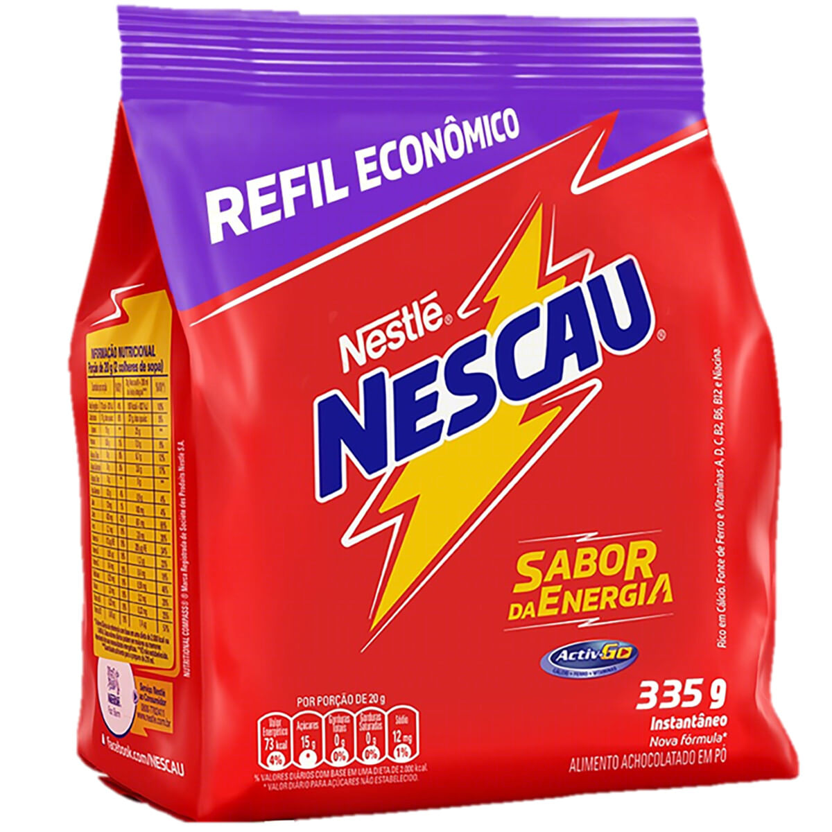 Achocolatado Pó Nescau 335 g Refil Econômico