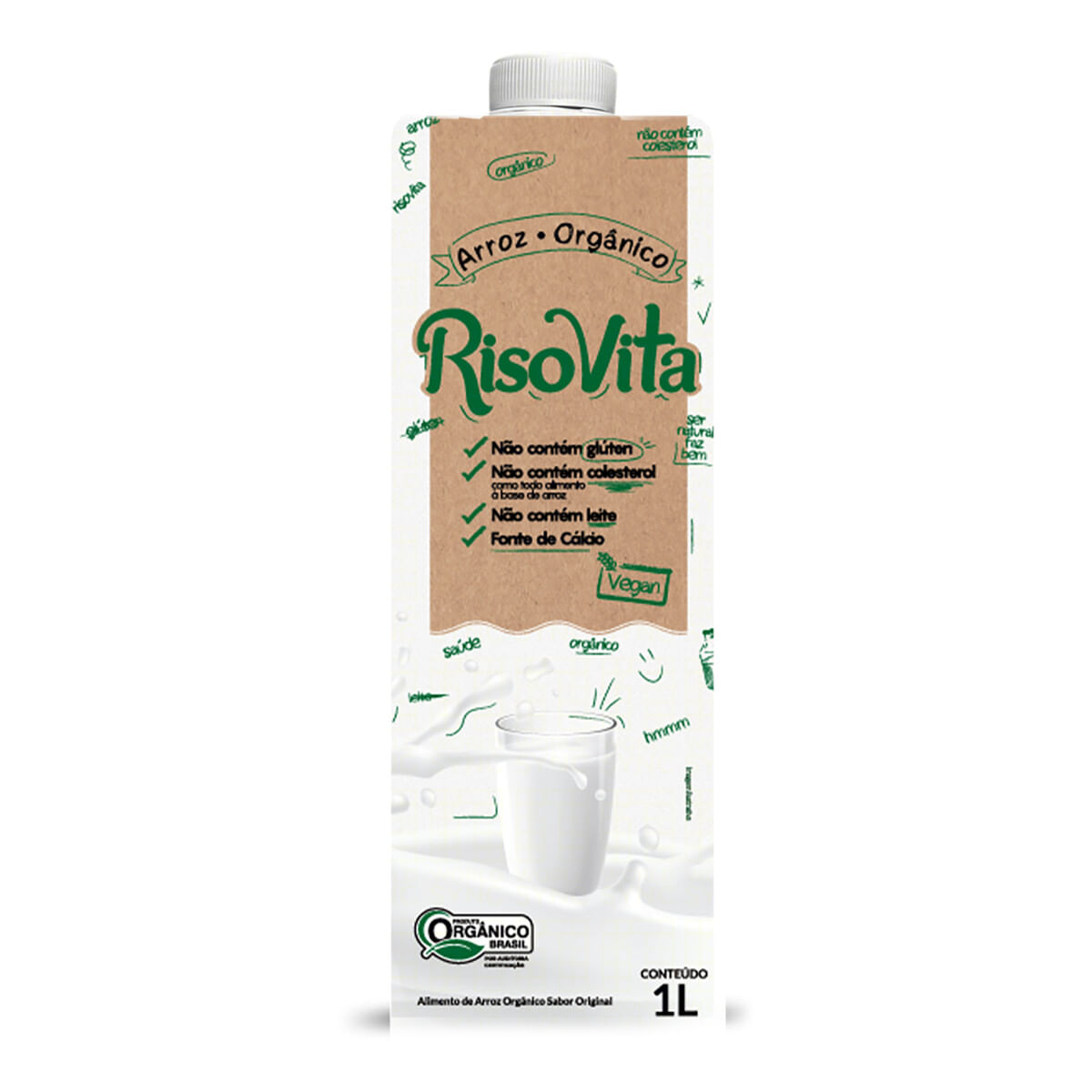 Bebida à Base de Arroz Orgânica RisoVita Original Caixa 1 L