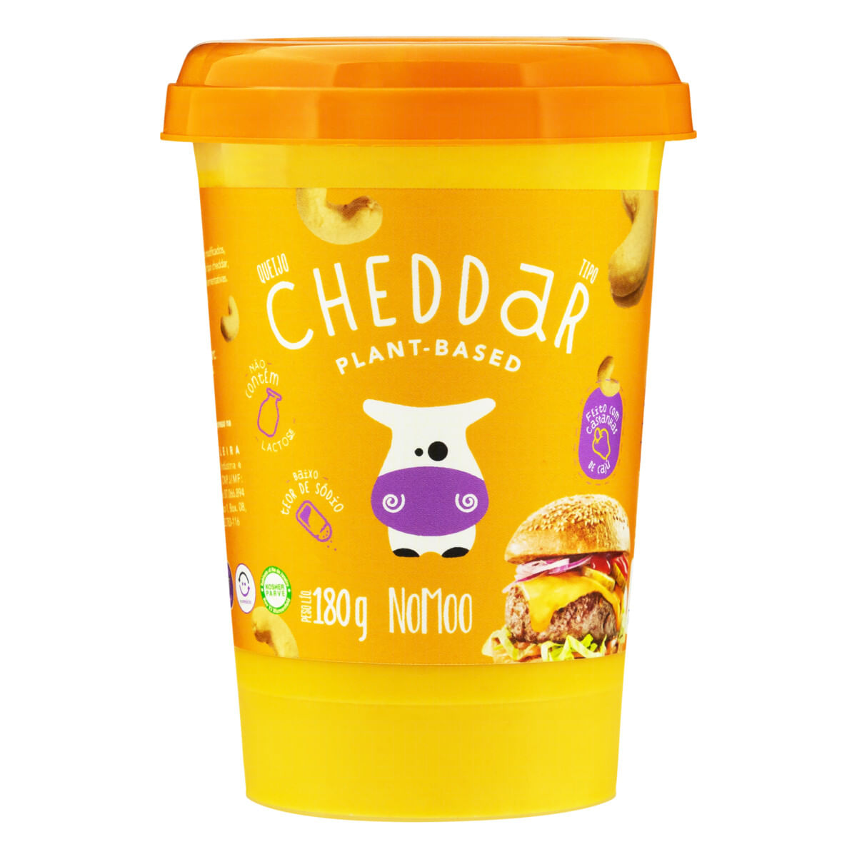 Queijo Nomoo Cheddar Vegano Copo 180 g