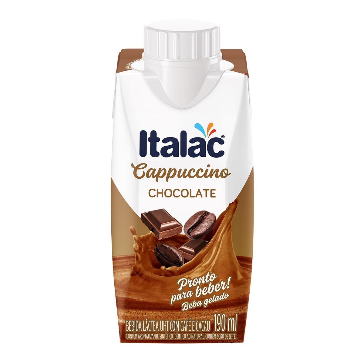 Bebida Láctea UHT Cappuccino Chocolate Italac 190 ml