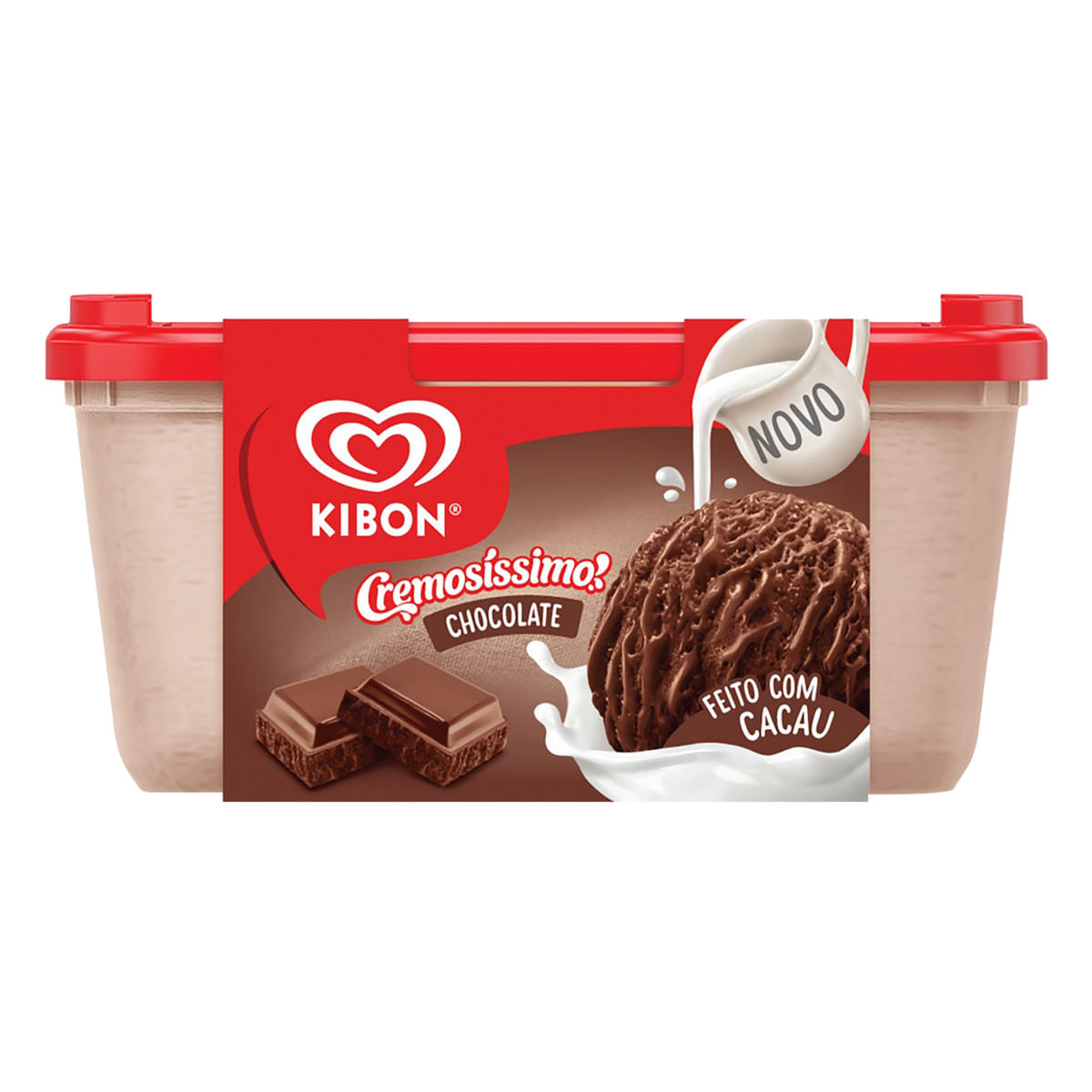 Sorvete Kibon Chocolate Cremosíssimo Pote 1,5 L